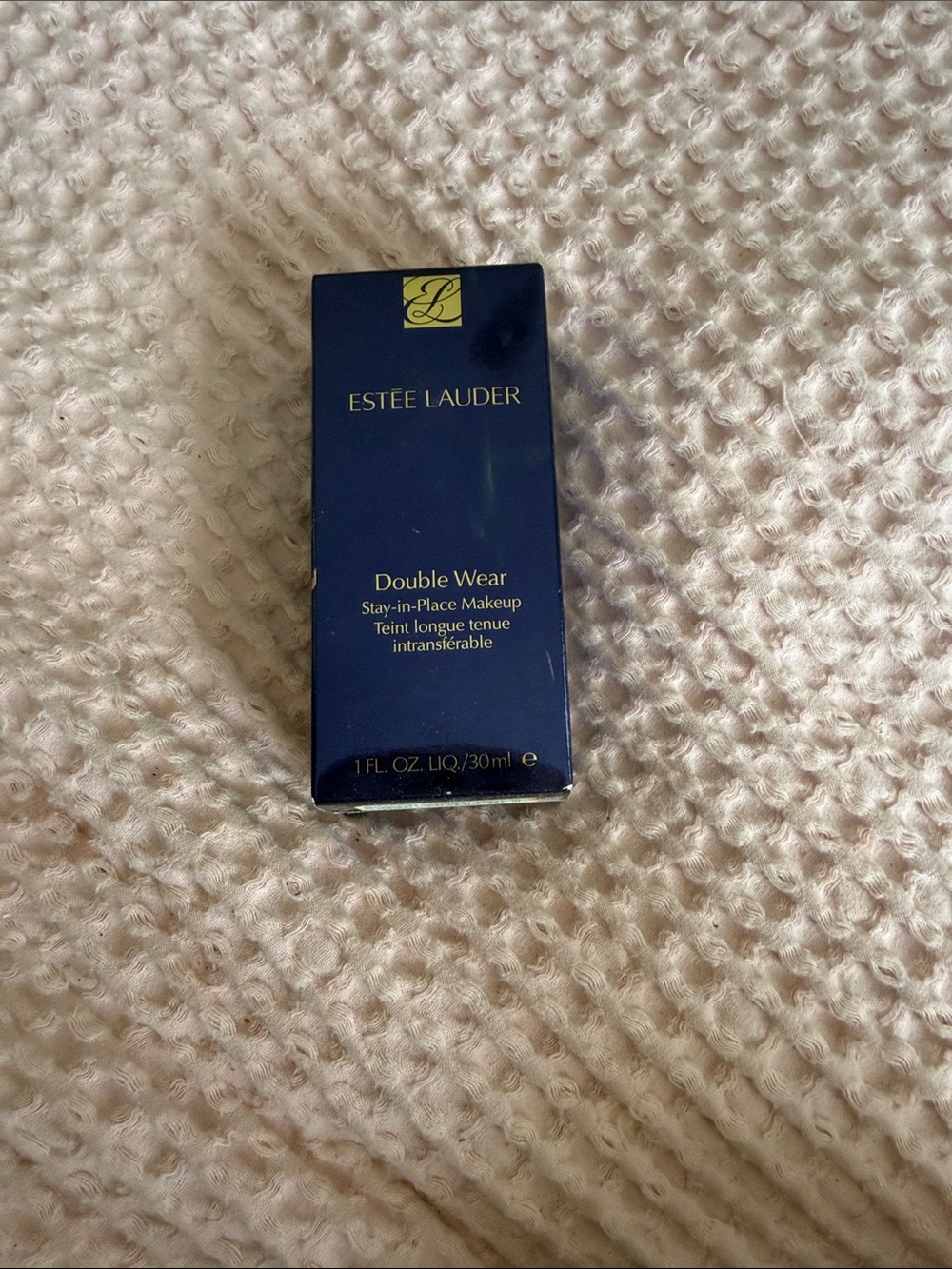 Estee Lauder Double Wear Makeup in Deep Navy & Gold Accents
